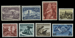 8 postfrische Prachtwerte aus den Jahren 1949-1950. Mi. 220,-€&nbsp;
